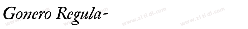 Gonero Regula字体转换